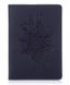 Шкіряна синя обкладинка на паспорт HiArt PC-01 Mehendi Classic Синій