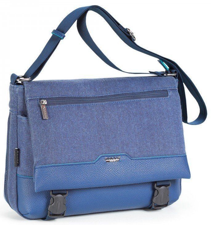 Молодіжна сумка через плече з тканини Dolly 642 синя купити недорого в Ти Купи