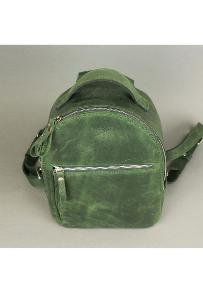Женский рюкзак из натуральной кожи Groove S зеленый винтажный TW-GROOVE-S-GREEN-CRZ купить недорого в Ты Купи