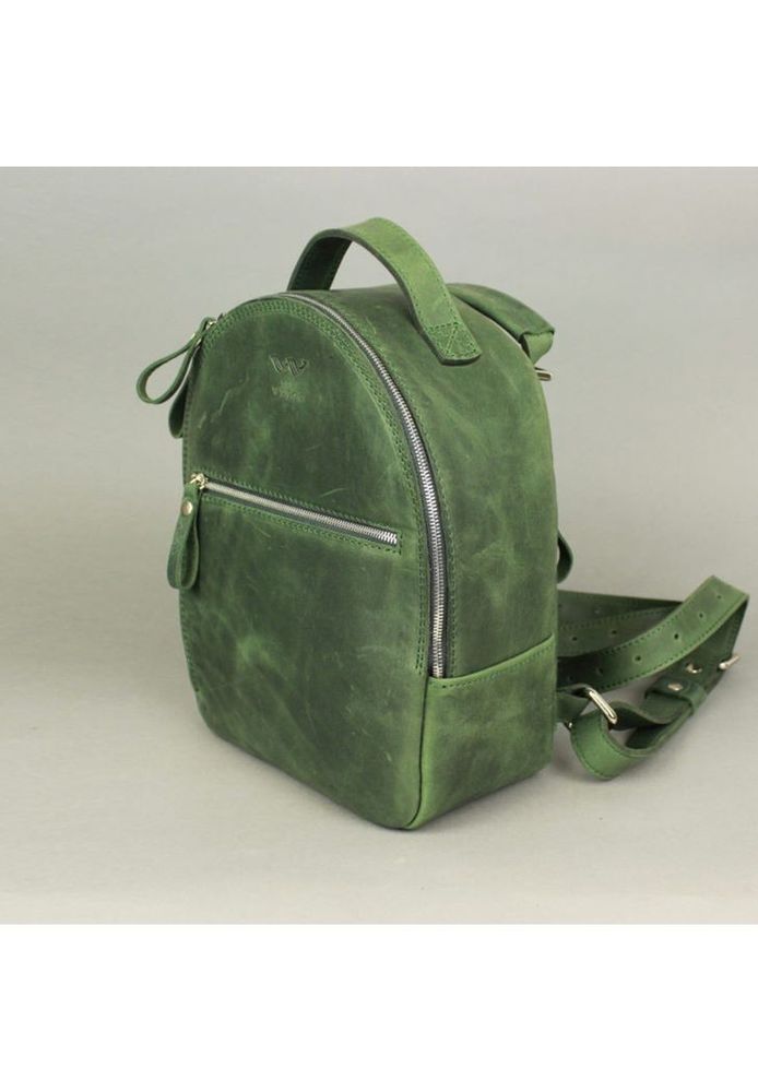 Женский рюкзак из натуральной кожи Groove S зеленый винтажный TW-GROOVE-S-GREEN-CRZ купить недорого в Ты Купи