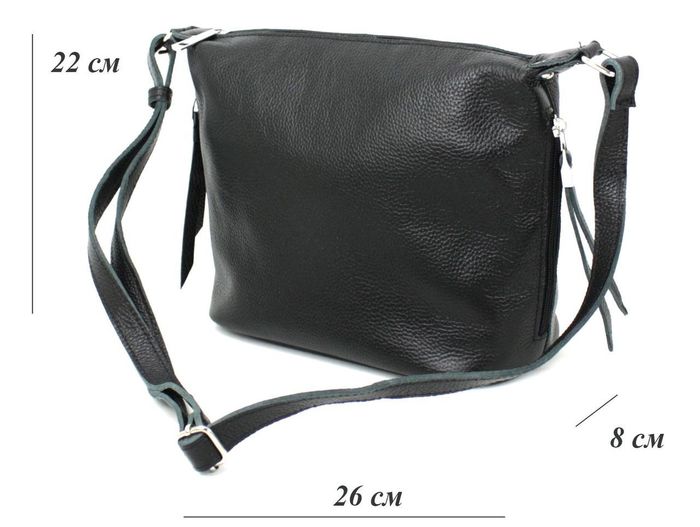 Кожаная женская сумка через плечо Borsacomoda черная 809.023 купить недорого в Ты Купи