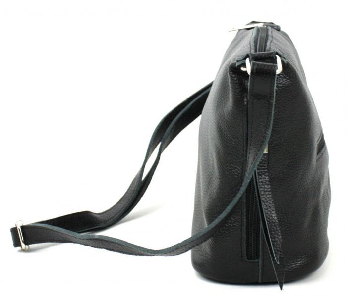 Шкіряна жіноча сумка через плече Borsacomoda чорна 809.023 купити недорого в Ти Купи