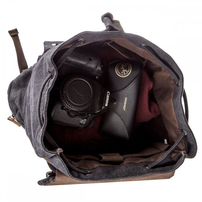 Текстильный чёрный рюкзак Vintage 20135 купить недорого в Ты Купи