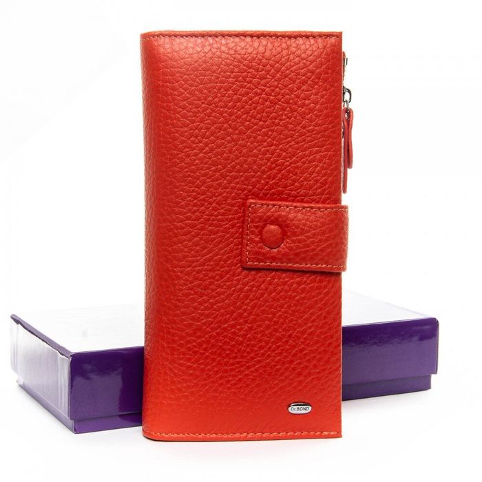 Жіночий гаманець зі шкіри Classic DR. BOND WMB-1 orange купити недорого в Ти Купи