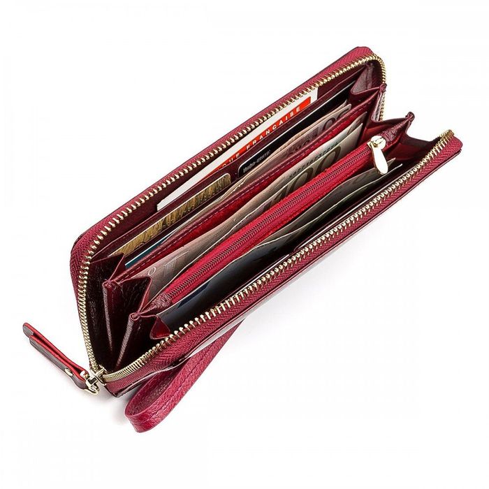 Жіночий шкіряний гаманець ST Leather 18400 (S4001A) Бордовий купити недорого в Ти Купи
