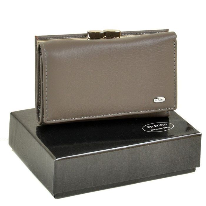Кожаный кошелек Classik DR. BOND W11-2 grey купить недорого в Ты Купи