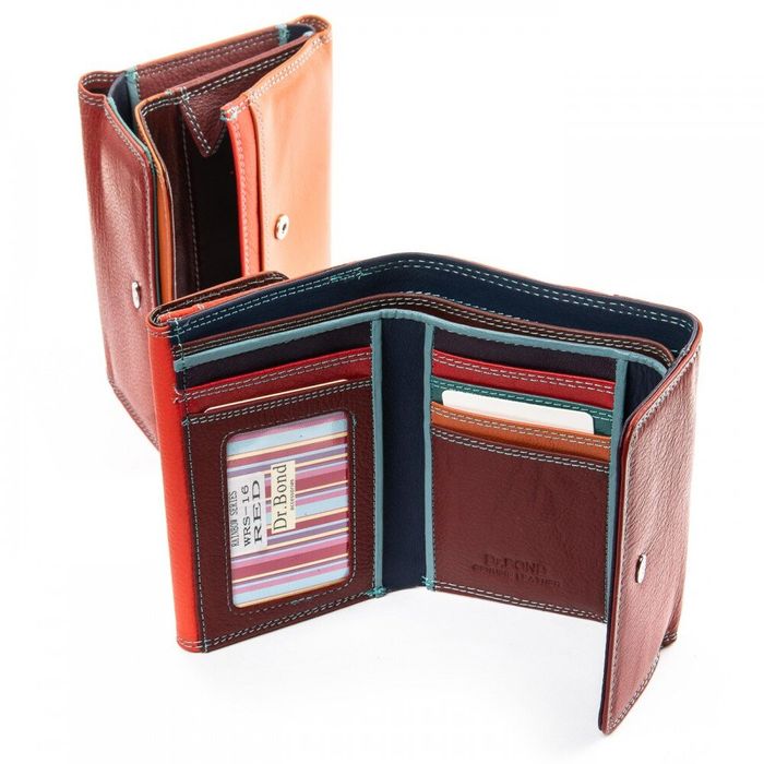 Жіночий гаманець зі шкіри Rainbow DR. BOND WRS-16 red купити недорого в Ти Купи