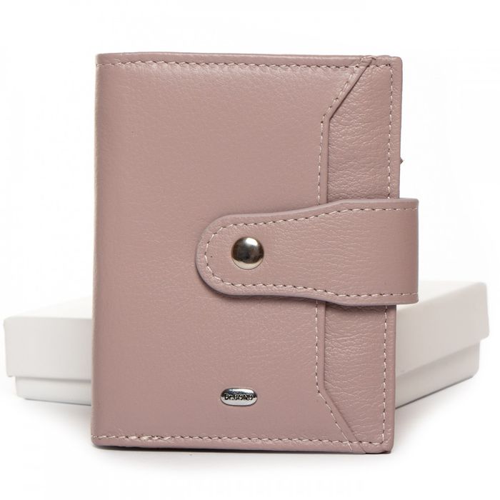 Шкіряний жіночий гаманець Classik DR. BOND WN-23-15 pink-purple купити недорого в Ти Купи