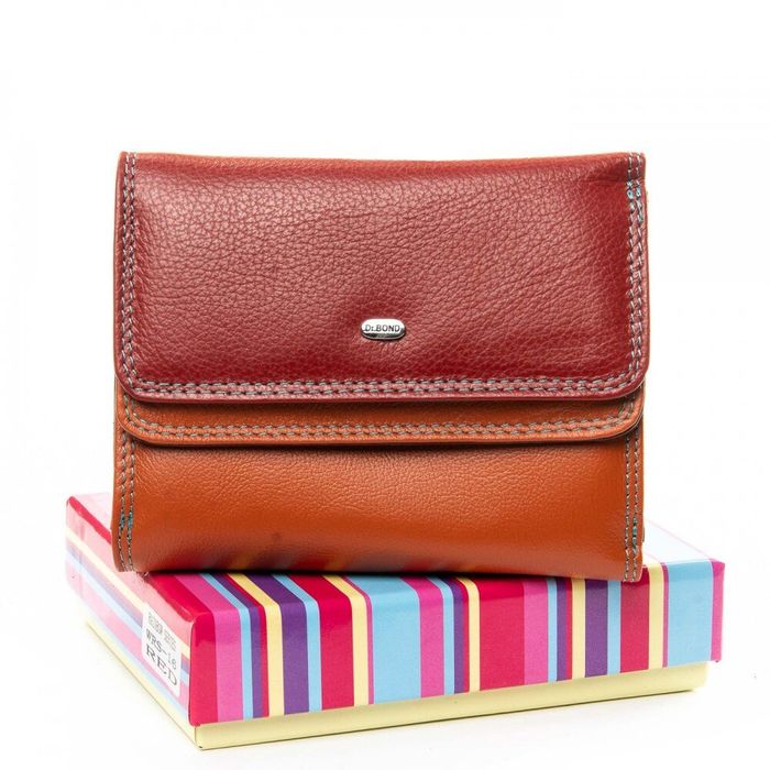 Жіночий гаманець зі шкіри Rainbow DR. BOND WRS-16 red купити недорого в Ти Купи