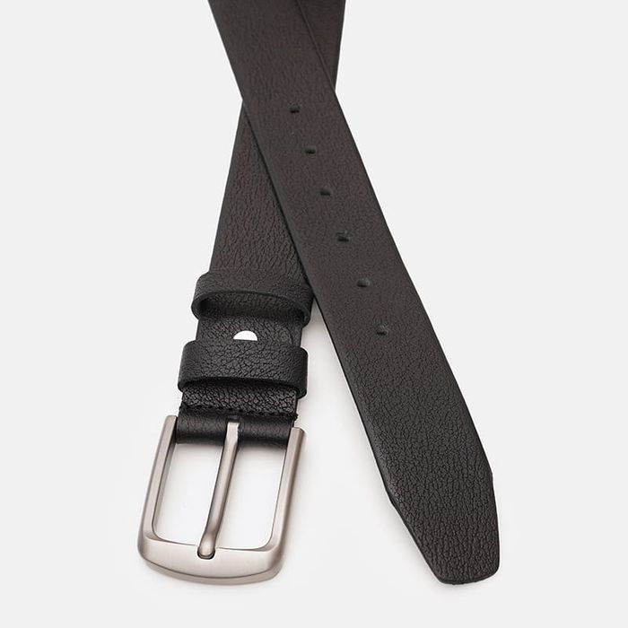 Мужской кожаный ремень Borsa Leather V1125DPL04-black купить недорого в Ты Купи
