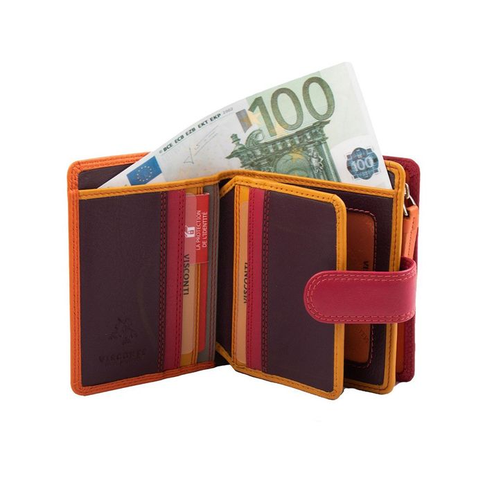 Женский кожаный кошелек Visconti RB40 Bali c RFID (Orange Multi) купить недорого в Ты Купи