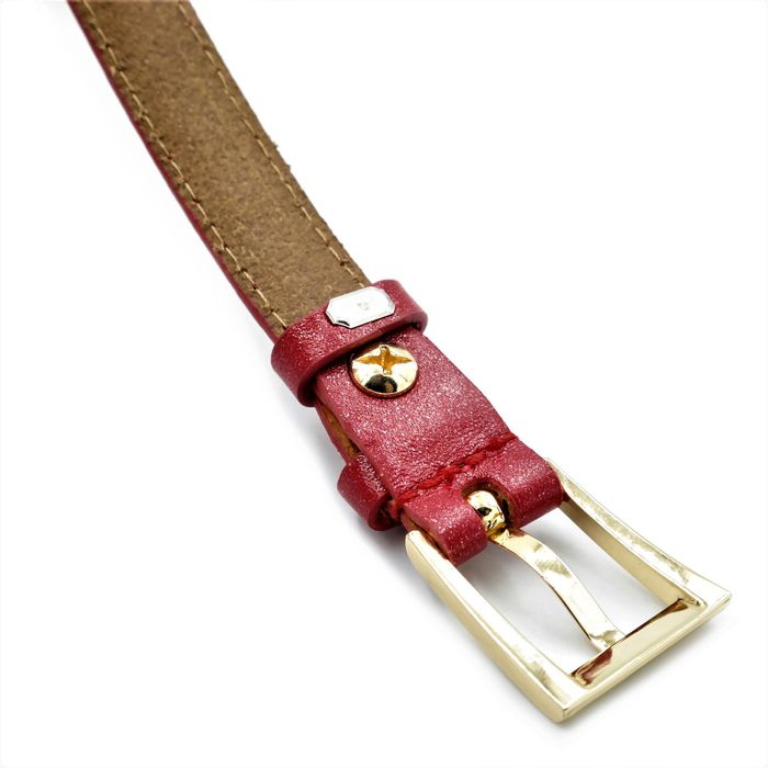 Женский кожаный ремень Weatro Красный (nzh-ua-15k-14) купить недорого в Ты Купи