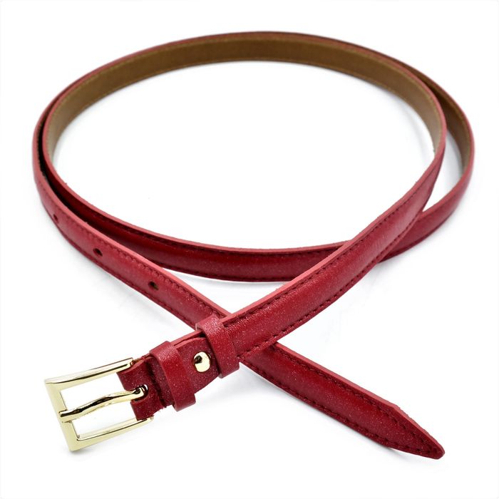 Женский кожаный ремень Weatro Красный (nzh-ua-15k-14) купить недорого в Ты Купи