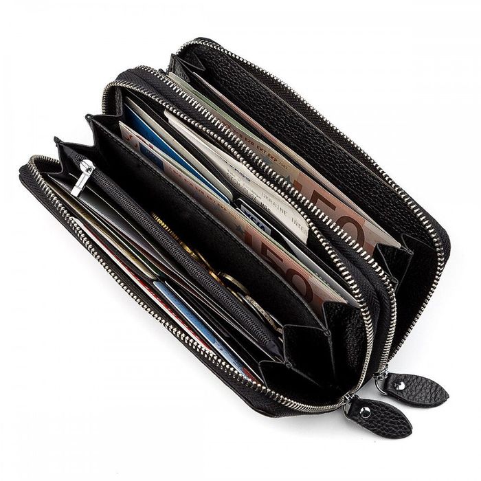 Жіночий шкіряний гаманець ST Leather 18446 (ST238-2) Чорний купити недорого в Ти Купи