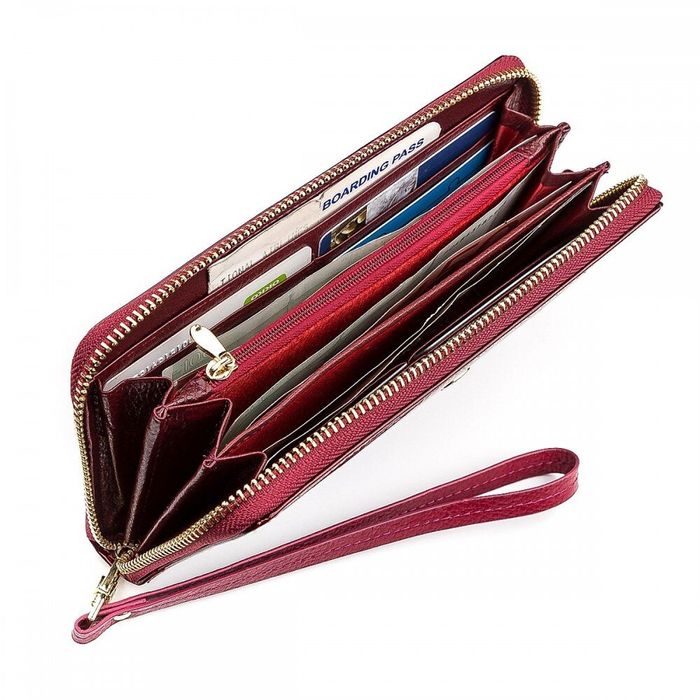 Жіночий шкіряний гаманець ST Leather 18400 (S4001A) Бордовий купити недорого в Ти Купи