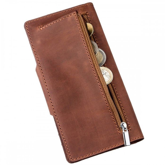 Чоловічий гаманець з вінтажній шкіри SHVIGEL 16181 Коричневий купити недорого в Ти Купи
