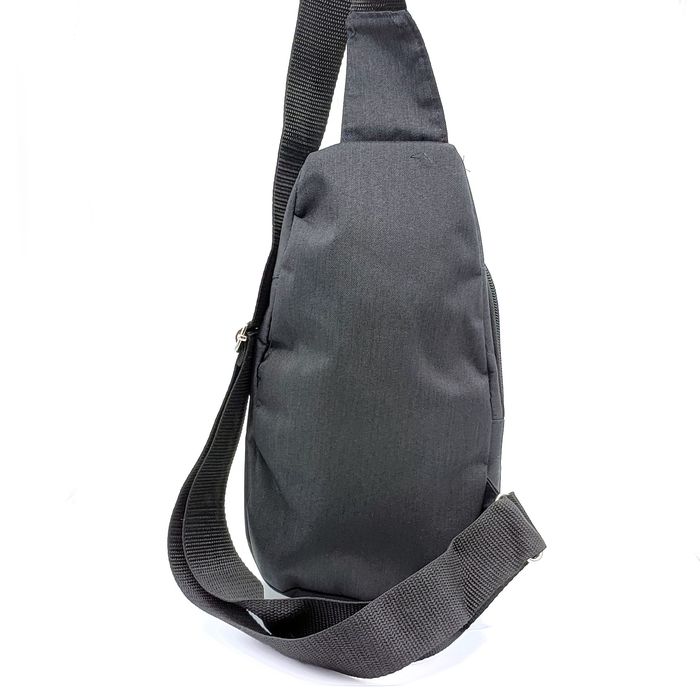Мужская черная сумка слинг из ткани Cno-12-7 купить недорого в Ты Купи
