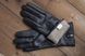 Перчатки женские чёрные кожаные сенсорные 948s2 M Shust Gloves