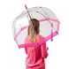 Механический женский прозрачный зонт-трость FULTON BIRDCAGE-1 L041 - PINK