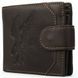 Мужское тёмно-коричневое портмоне из натуральной кожи Vintage 20231