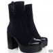 Женские черные замшевые ботинки Villomi 714-06