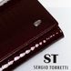 Женский кожаный лаковый кошелек SERGIO TORRETTI W501 wine-red