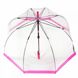 Механічна жіноча прозора парасолька-тростина FULTON BIRDCAGE-1 L041 - PINK