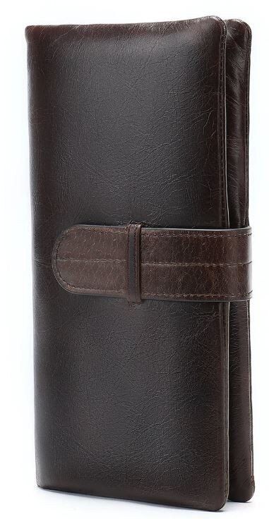 Чоловічий гаманець з натуральної шкіри Vintage 14912 Темно-коричневий купити недорого в Ти Купи
