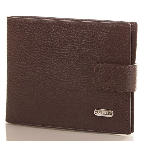 Чоловічий функціональний шкіряний гаманець CANPELLINI коричневий купити недорого в Ти Купи