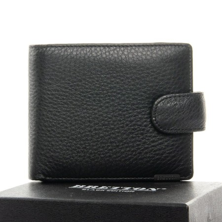 Шкіряний чоловічий гаманець BRETTON 208-0611 black купити недорого в Ти Купи