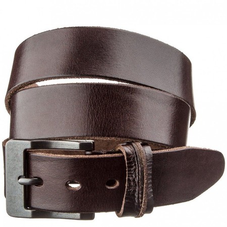 Мужской кожаный тёмно-коричневый ремень Vintage 20128 купить недорого в Ты Купи