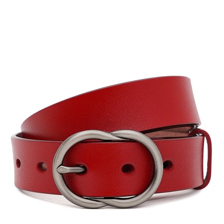Жіночий ремінь шкіряний Borsa Leather CV1ZK-002r-red купити недорого в Ти Купи