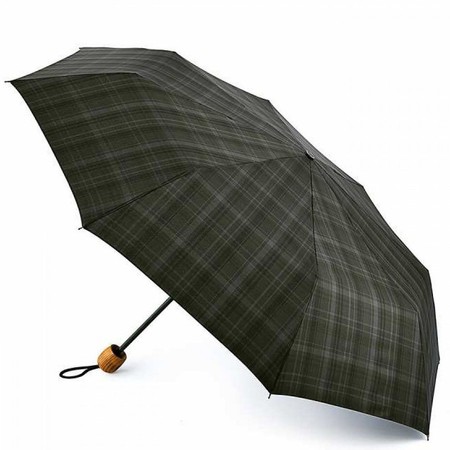 Механічна чоловіча парасолька Fulton G868 Hackney-2 Charcoal Check (Темно-сіра клітина) купити недорого в Ти Купи