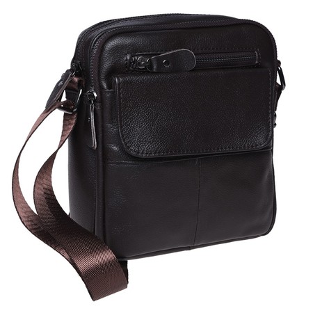 Мужская кожаная сумка коричневого цвета Borsa Leather 100316-brown купить недорого в Ты Купи