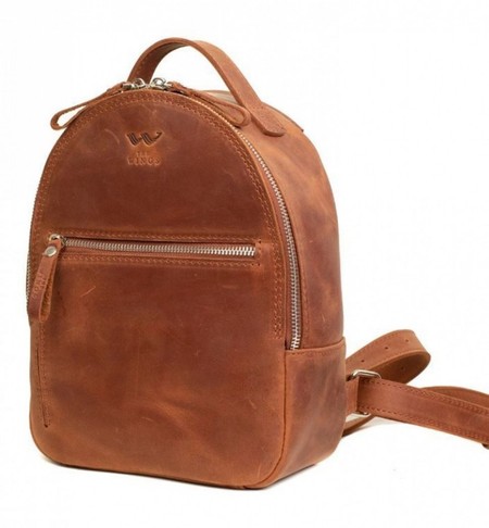 Женский рюкзак из натуральной кожи Groove S светло-коричневый винтажный TW-GROOVE-S-KON-CRZ купить недорого в Ты Купи
