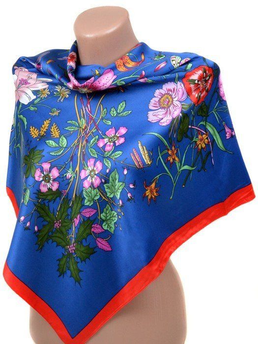 Женский шелковый платок Весна-Лето 20492-D3 купить недорого в Ты Купи