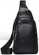 Шкіряна чорна сумка-слінг Vintage 14623