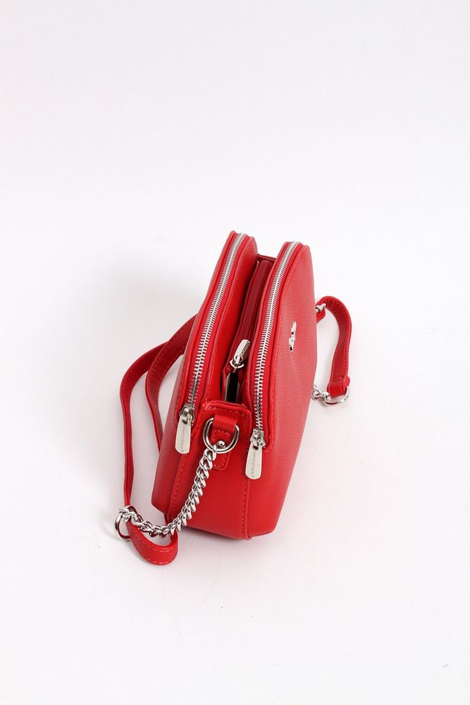 Жіноча червона сумка з екошкіри David Jones Каспію 6200-2T купити недорого в Ти Купи