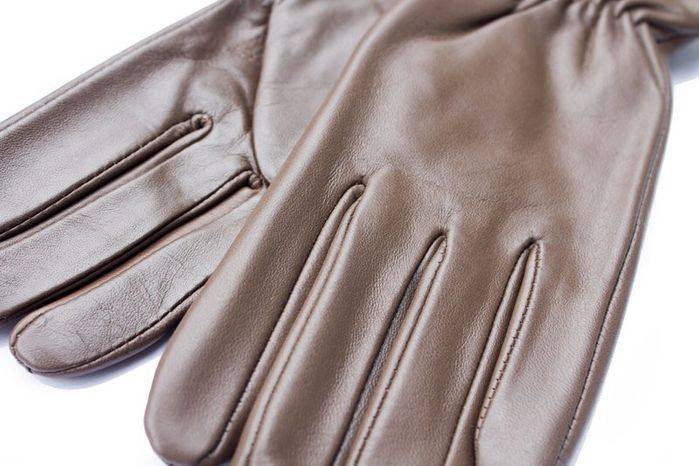 M - Коричневые кожаные женские перчатки Shust Gloves купить недорого в Ты Купи