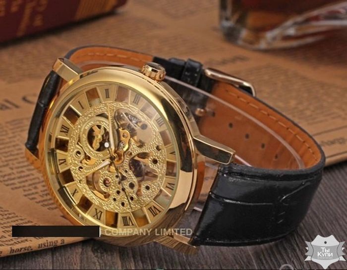 Мужские часы скелетон Winner Gold (1113) купить недорого в Ты Купи