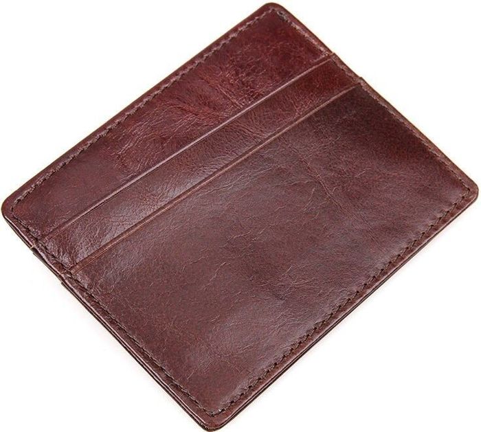 Шкіряна Кредитница з RFID захистом Vintage 14498 Темно-коричневий купити недорого в Ти Купи