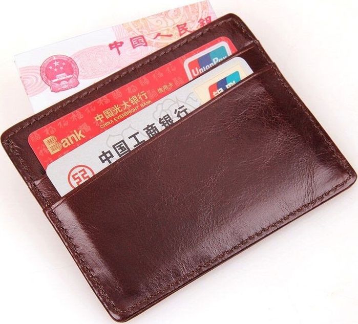 Кожаная кредитница с RFID защитой Vintage 14498 Темно-коричневый купить недорого в Ты Купи