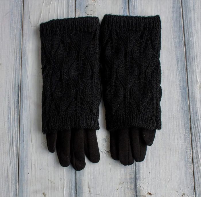 8,5 - Жіночі зимові чорні рукавички купити недорого в Ти Купи