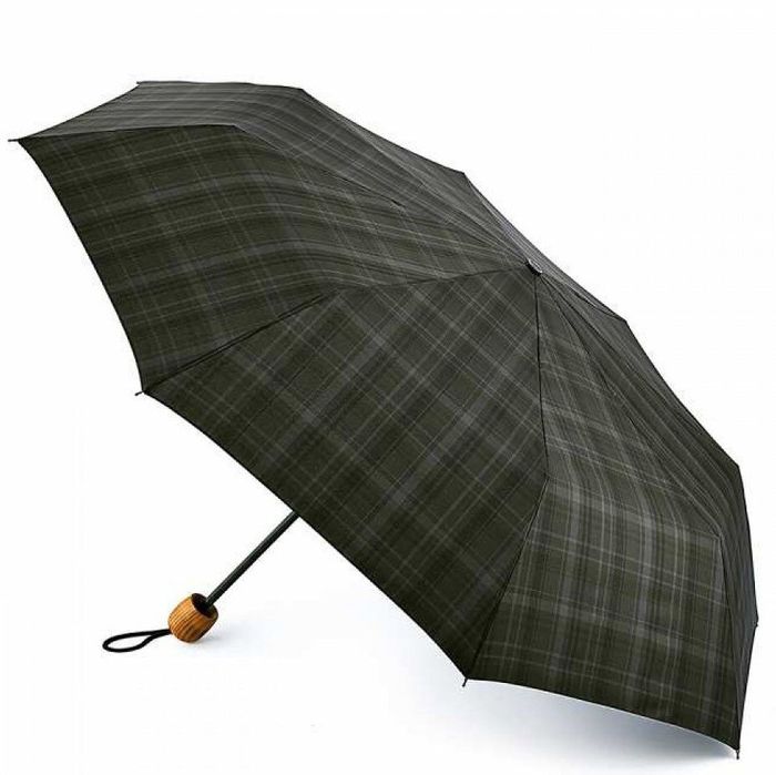 Механический мужской зонт Fulton G868 Hackney-2 Charcoal Check (Темно-серая клетка) купить недорого в Ты Купи
