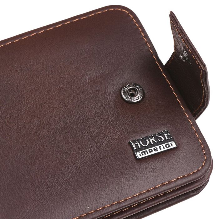Чоловічий шкіряний гаманець Horse Imperial K1029h-brown купити недорого в Ти Купи