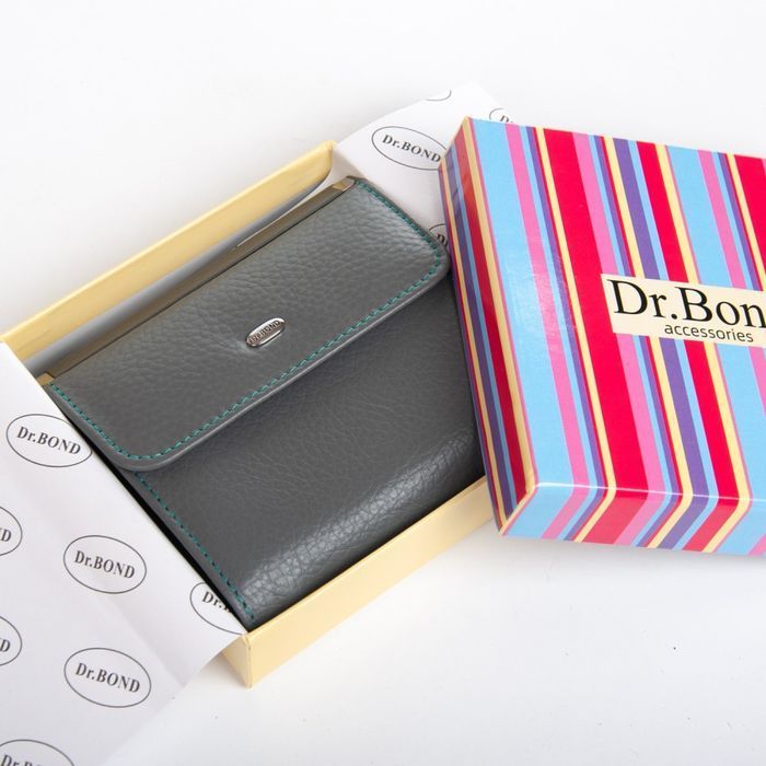 Женский кожаный кошелек Rainbow DR. BOND WRS-33-1 gray купить недорого в Ты Купи