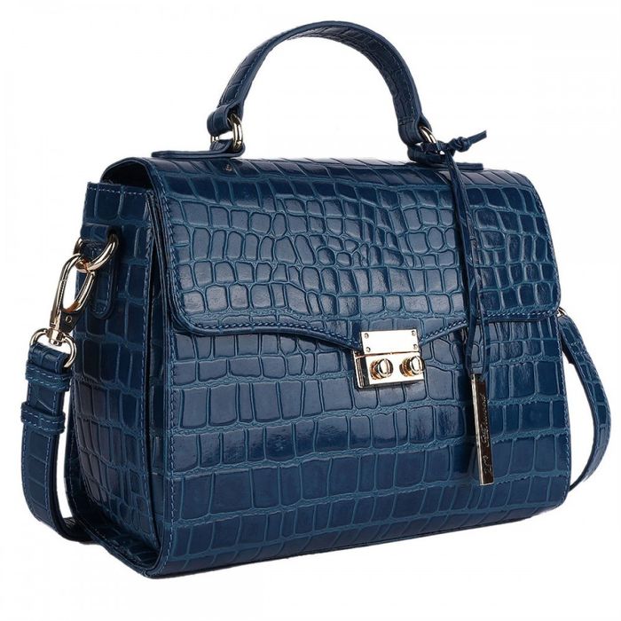 Жіноча шкіряна сумка Ashwood C55 Teal (Бірюзовий) купити недорого в Ти Купи