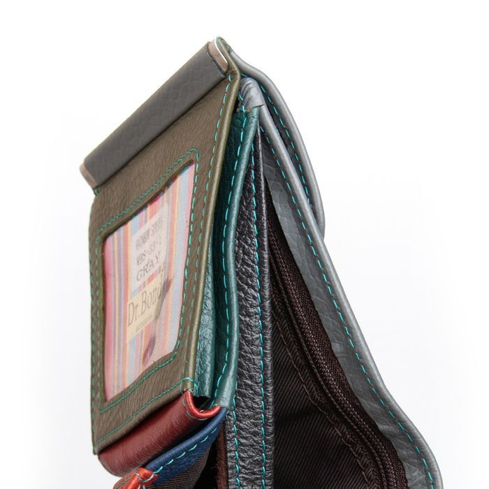 Женский кожаный кошелек Rainbow DR. BOND WRS-33-1 gray купить недорого в Ты Купи