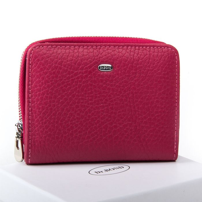 Жіночий шкіряний гаманець Classik DR. BOND WN-4 pink-red купити недорого в Ти Купи
