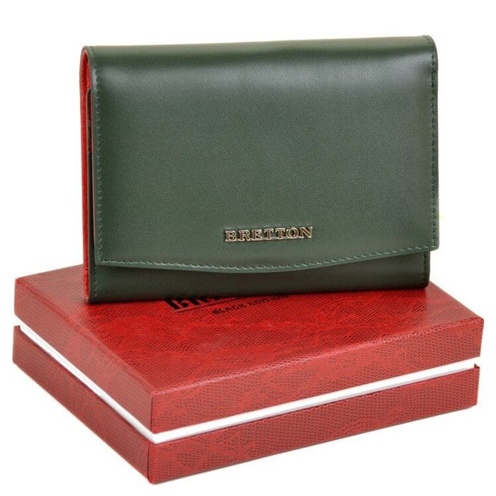 Шкіряний гаманець Color Bretton W5458 green купити недорого в Ти Купи